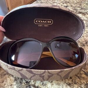 Coach Women's Brown glasses w/Coach sunglasses case note: wear on them in pics